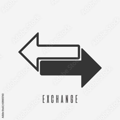 Exchange icon. New trendy exchange vector illustration symbol for app, logo, web, ui.