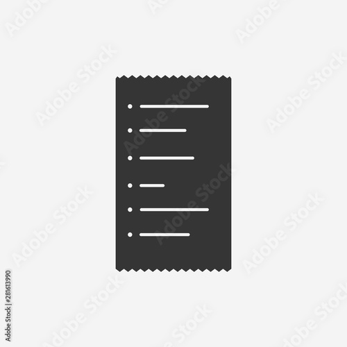 Bill receipt icon. New trendy bill receipt vector illustration symbol. © Singh Villasra