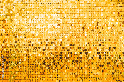 Obraz na płótnie Large size golden sequins texture festive background