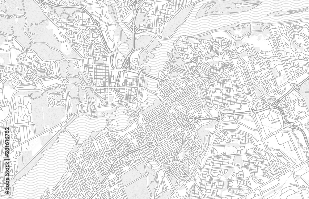 Ottawa, Ontario, Canada, bright outlined vector map