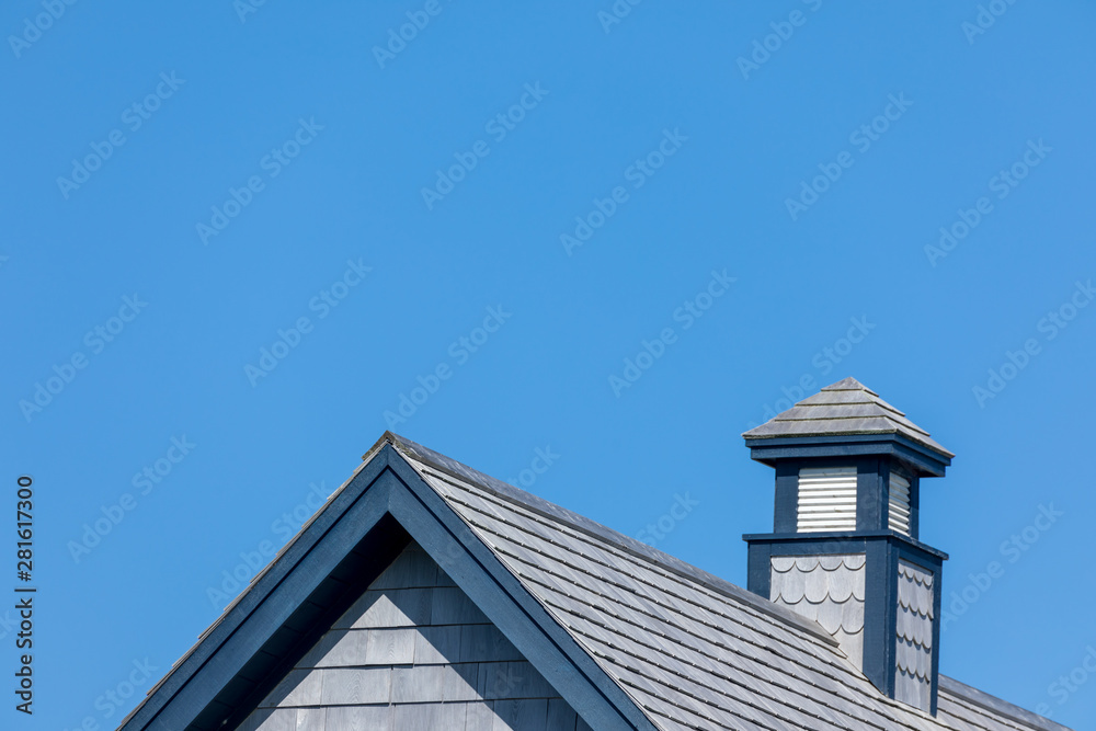 Blue and grey rooftop Blue and grey rooftop