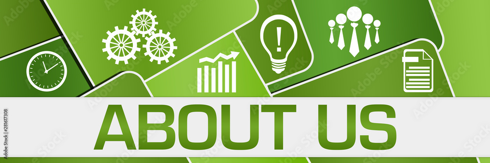 About Us Green Rounded Squares Symbols About Us Green Rounded Squares Symbols
