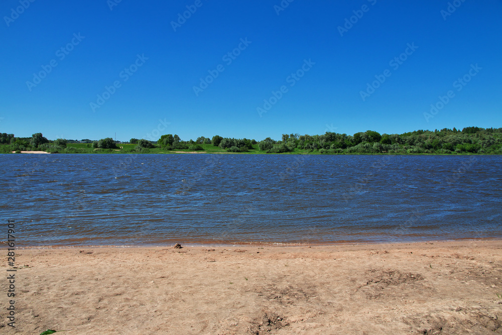 Oka river on Polenovo manor near Tarusa, Russia