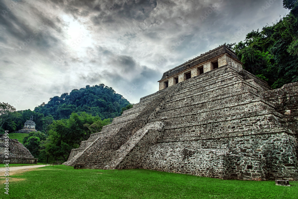 The ruins of the ancient city of Palenque. The ruins of the ancient city of Palenque.