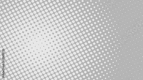 Light grey dotted background in retro pop art comic style