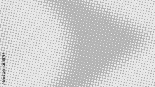 Light grey retro comic pop art background with dots, cartoon halftone background vector illustration eps10