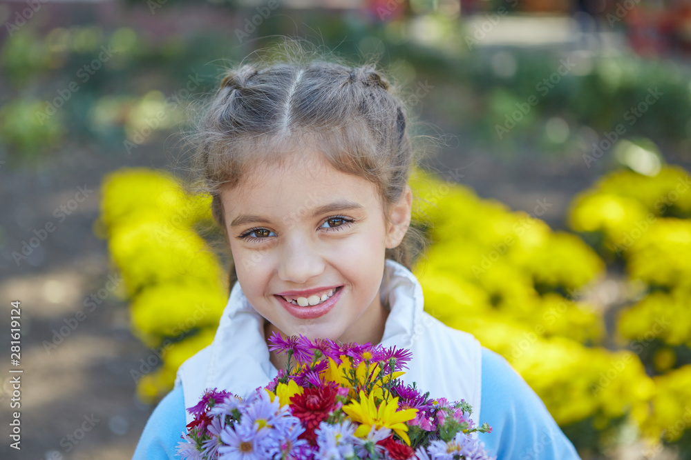 Beautiful happy girl in autumn park Beautiful happy girl in autumn park