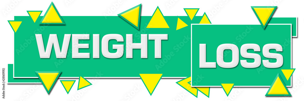 Weight Loss Turquoise Yellow Horizontal Squares Triangles 