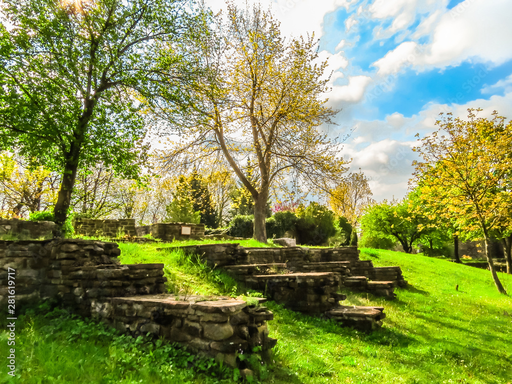 Tsarevets Fortress, ancient fortress on hill top. Capital of the Second Bulgarian Kingdom. Veliko Tarnovo, Bulgaria Tsarevets Fortress, ancient fortress on hill top. Capital of the Second Bulgarian Kingdom. Veliko Tarnovo, Bulgaria