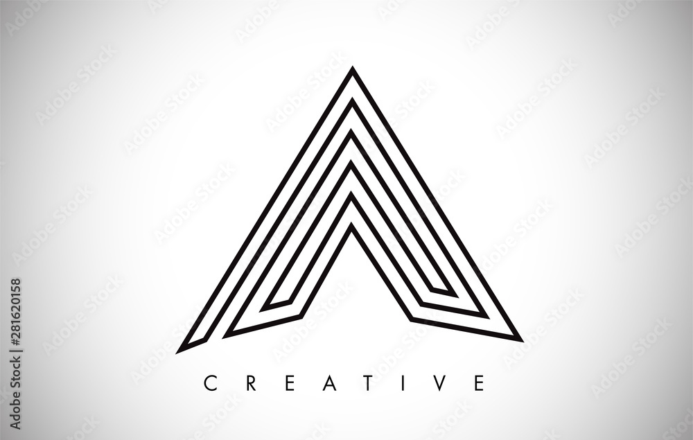 A Letter Modern Trendy Design Logo. Letter A Icon Logo with Modern Monogram A Letter Modern Trendy Design Logo. Letter A Icon Logo with Modern Monogram