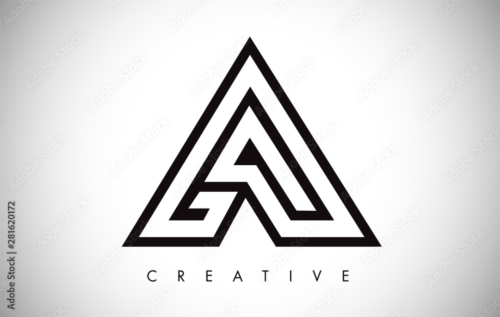 A Letter Modern Trendy Design Logo. Letter A Icon Logo with Modern Monogram A Letter Modern Trendy Design Logo. Letter A Icon Logo with Modern Monogram