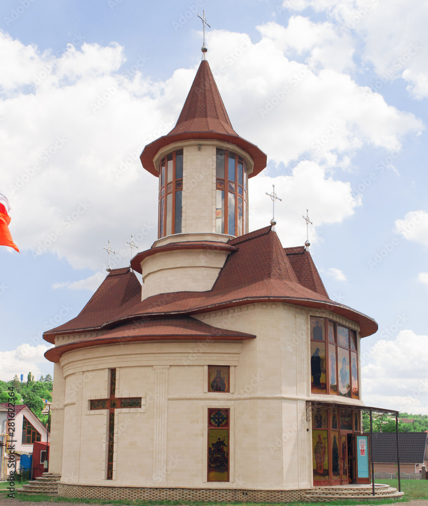 Fototapeta premium Orthodox small church in the suburbs