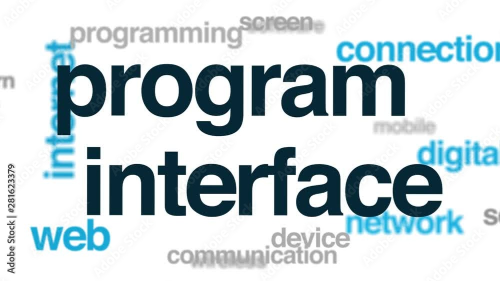 Program interface animated word cloud. Kinetic typography. Program interface animated word cloud. Kinetic typography.