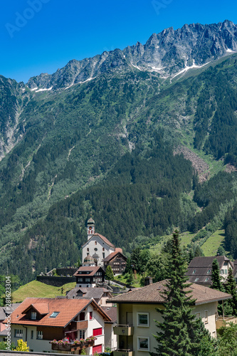 Switzerland, Wassen village scenic view