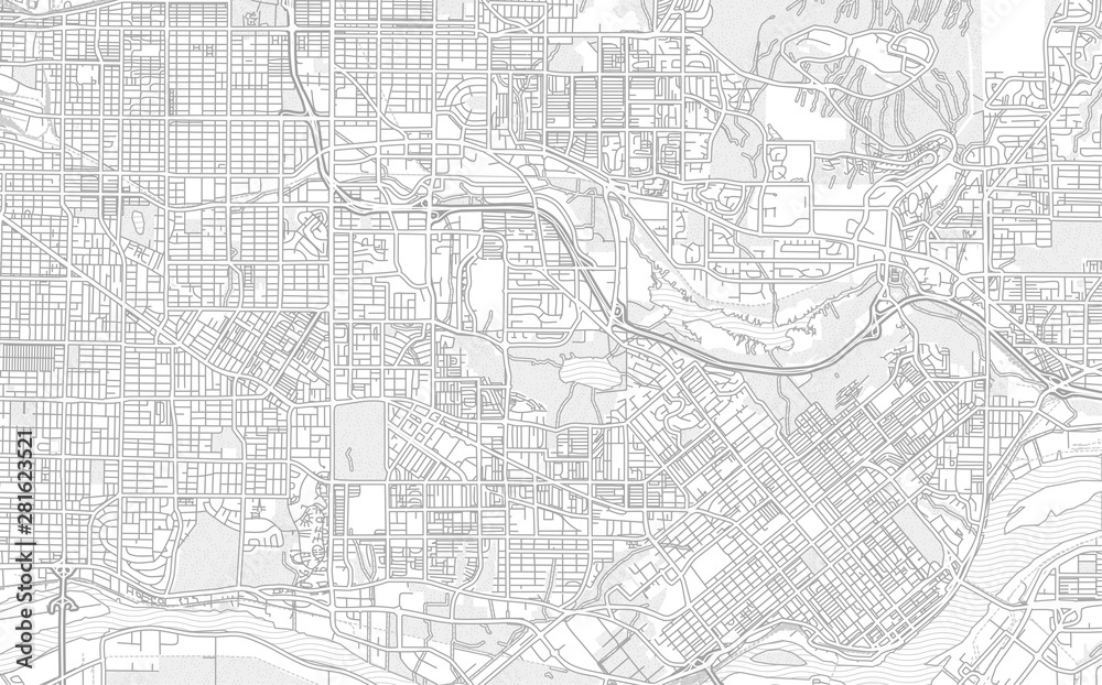 Burnaby, British Columbia, Canada, bright outlined vector map