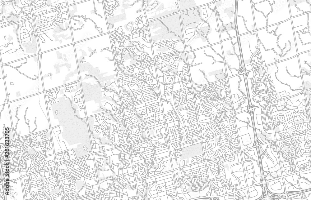 Richmond Hill, Ontario, Canada, bright outlined vector map