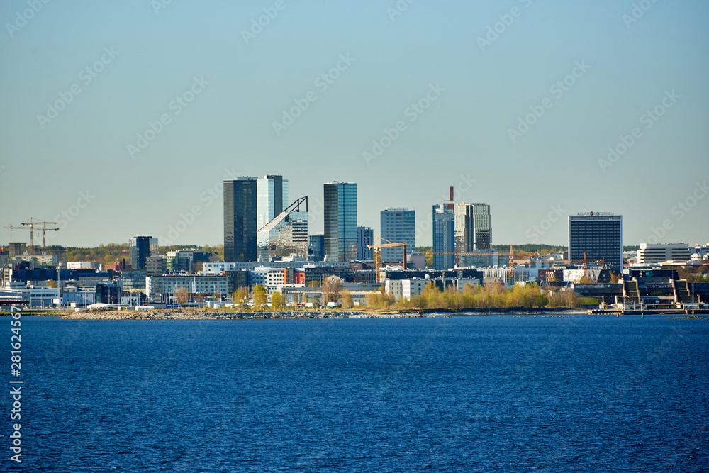 skyline of baltic capital of estonia Tallinn