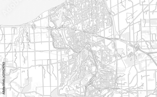St. Catharines, Ontario, Canada, bright outlined vector map photo