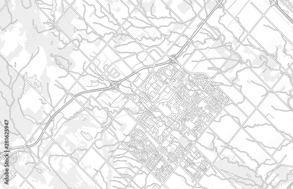 Milton, Ontario, Canada, bright outlined vector map