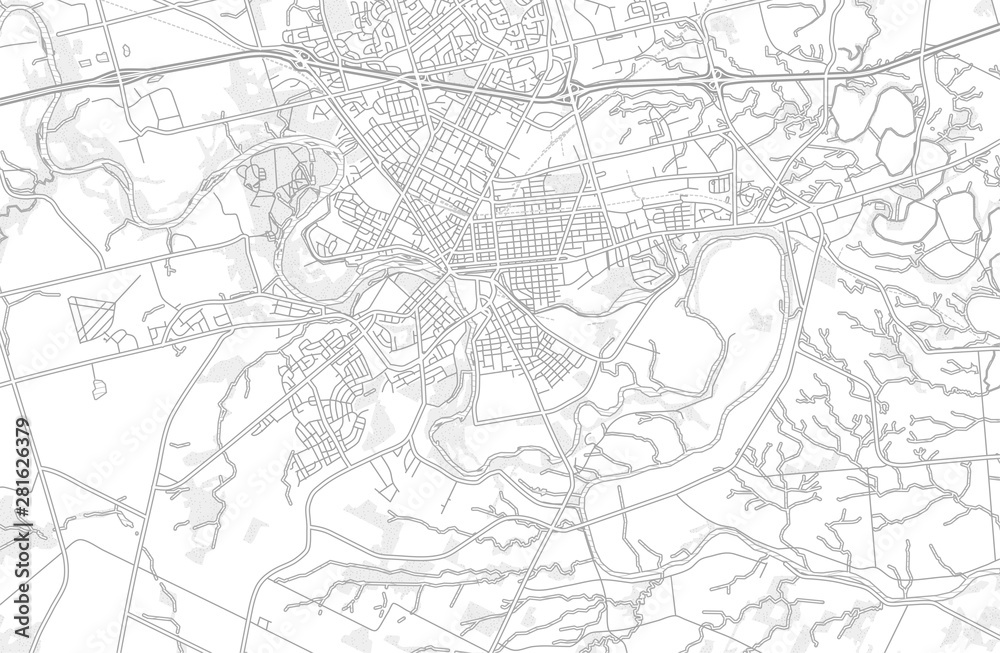 Brantford, Ontario, Canada, bright outlined vector map