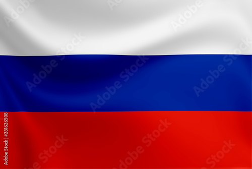 Waving of Russia flag.Russia is former Soviet Union and Now it is the biggest country in the world.
