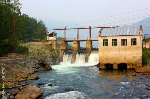 hydroelectric power station in Chemal in the Altai Mountains