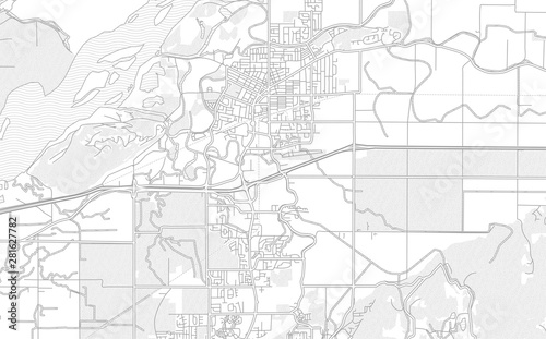 Chilliwack, British Columbia, Canada, bright outlined vector map photo