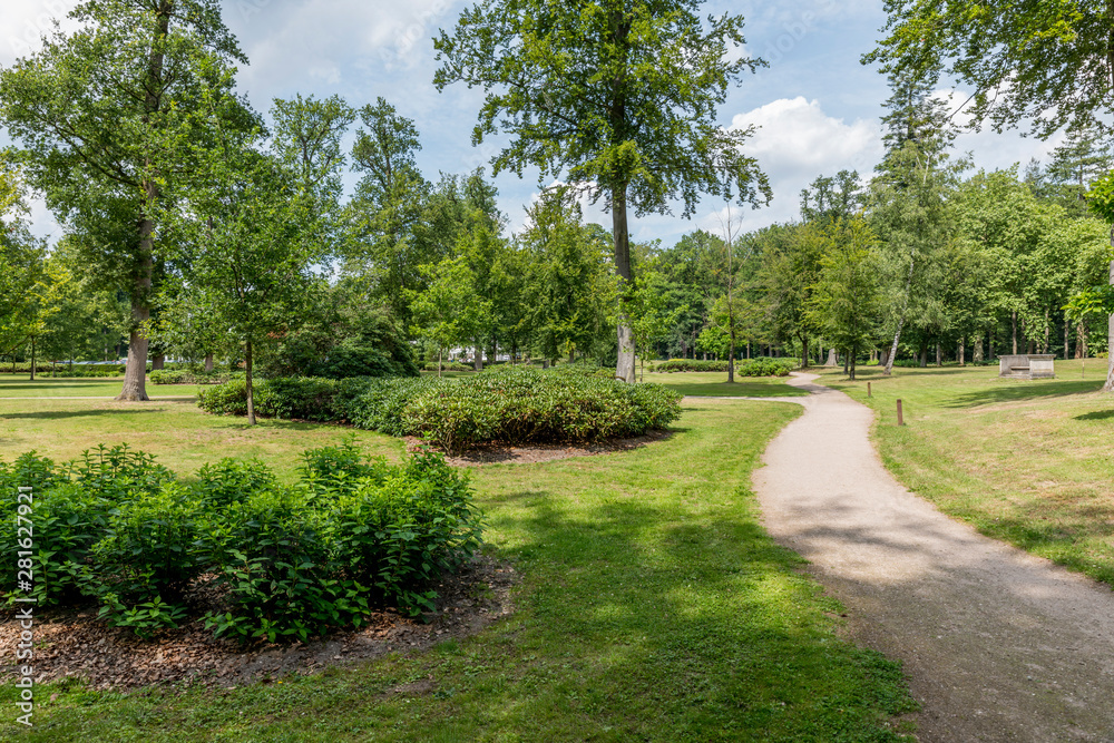 green english garden with trees and grass green english garden with trees and grass
