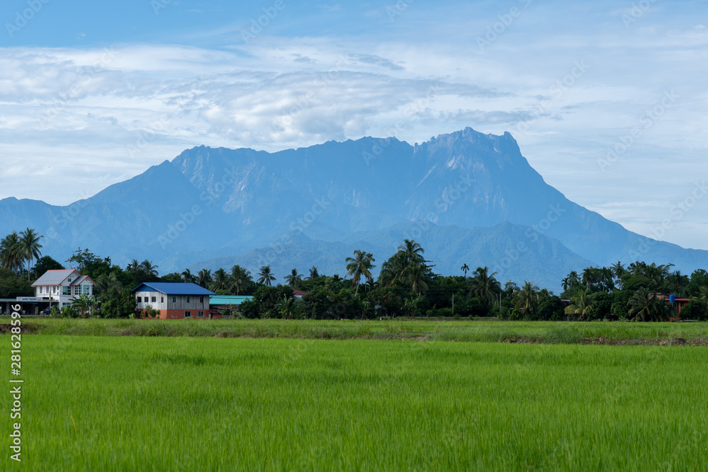 view of mount kinabalu from kota belied.