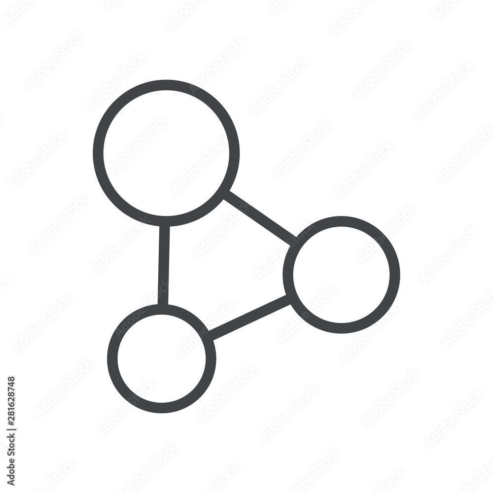 Line icon molecule Line icon molecule