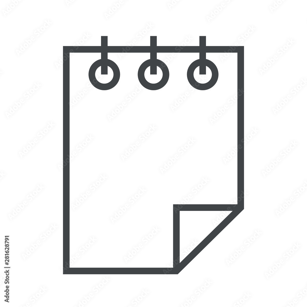 Line icon notepad Line icon notepad