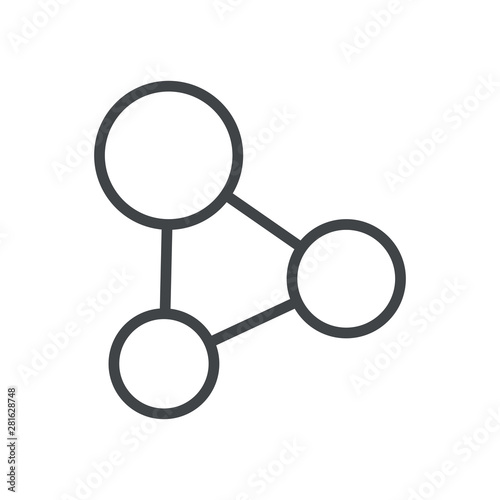 Line icon molecule