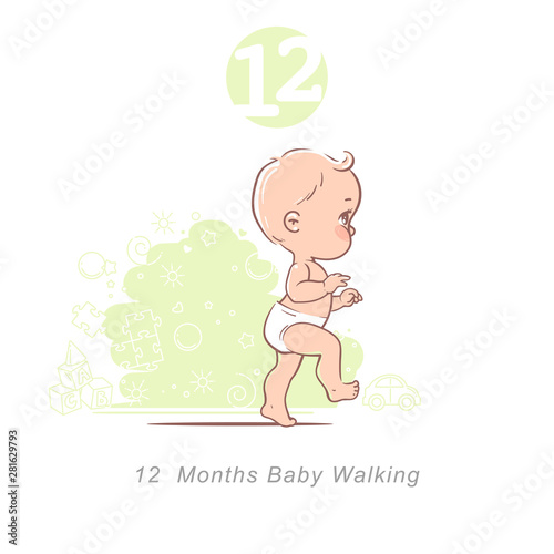 baby walking animation