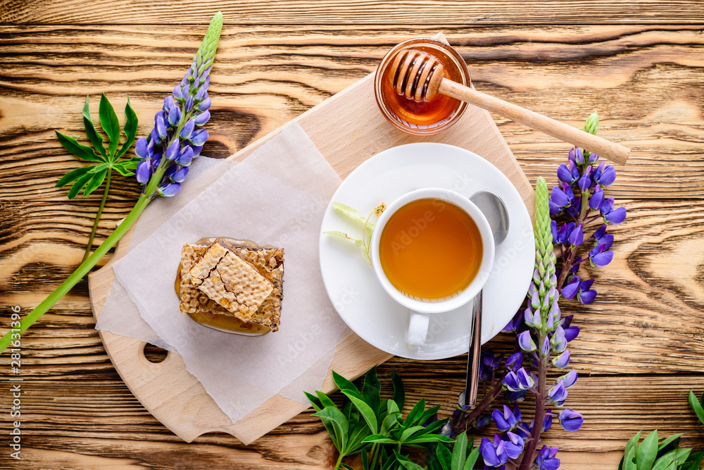 honey comb and honey stick for herbal tea honey comb and honey stick for herbal tea