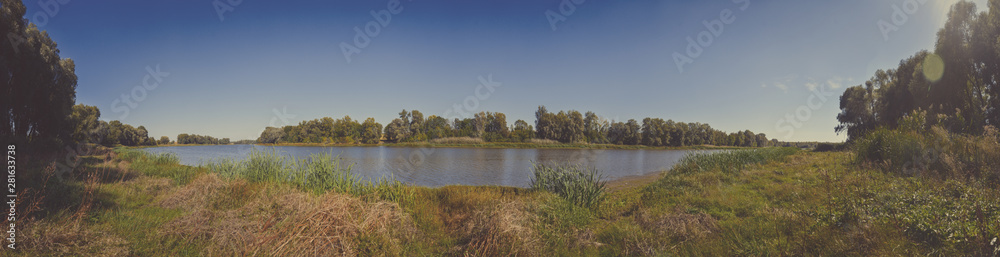 landscape with river and clouds landscape with river and clouds