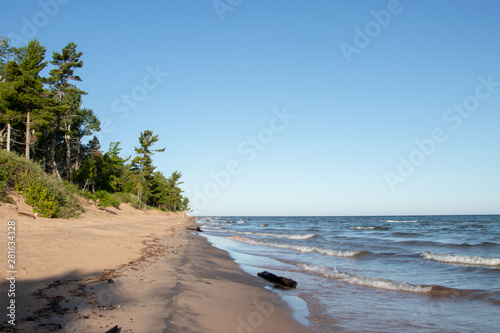 Fototapeta Naklejka Na Ścianę i Meble -  Michigan Upper Peninsula Beach Great Sand Bay