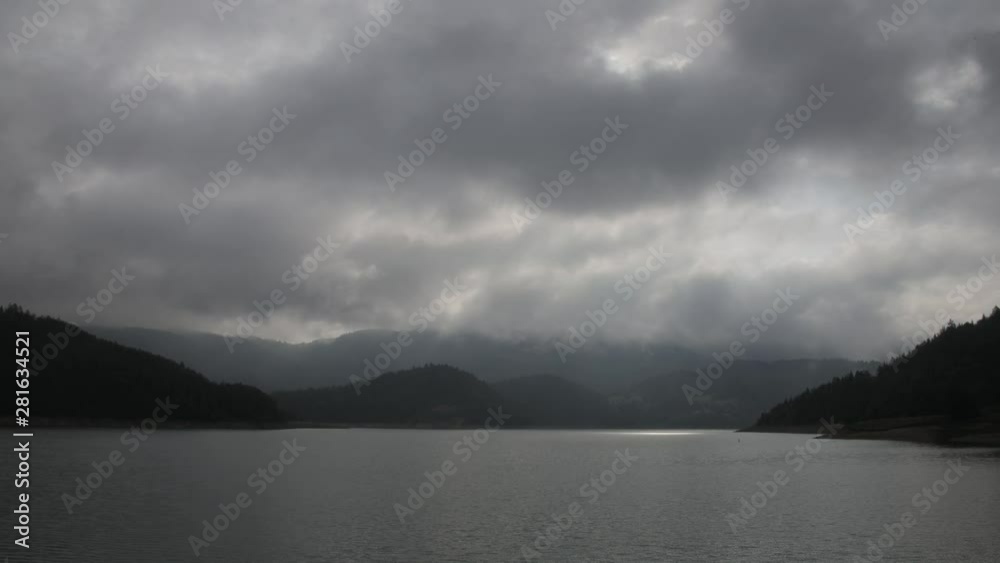 Cloudy sunset over Zaovinsko Jezero timelapse Cloudy sunset over Zaovinsko Jezero timelapse
