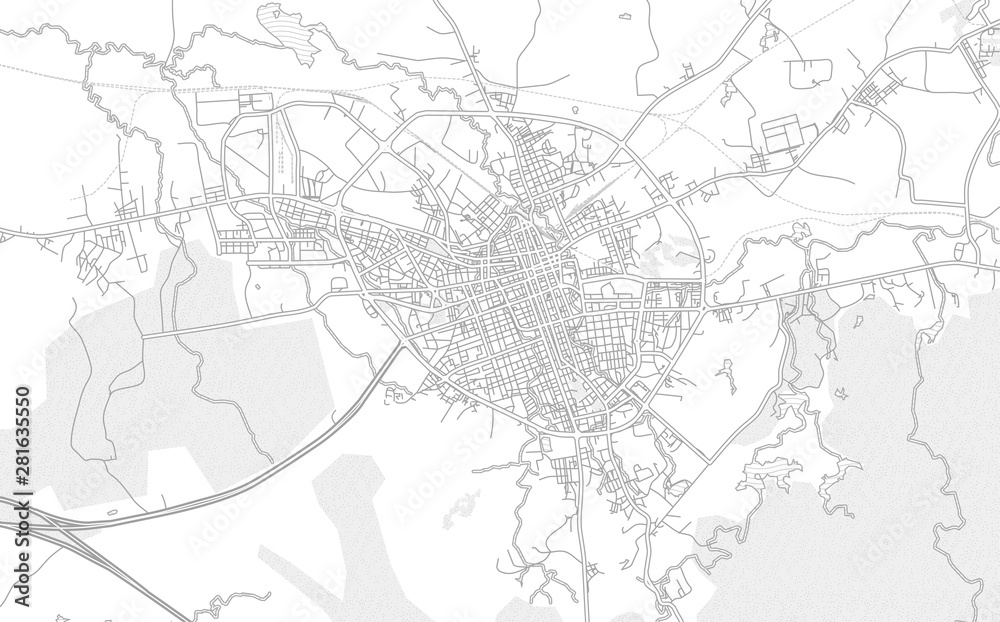 Santa Clara, Villa Clara, Cuba, bright outlined vector map