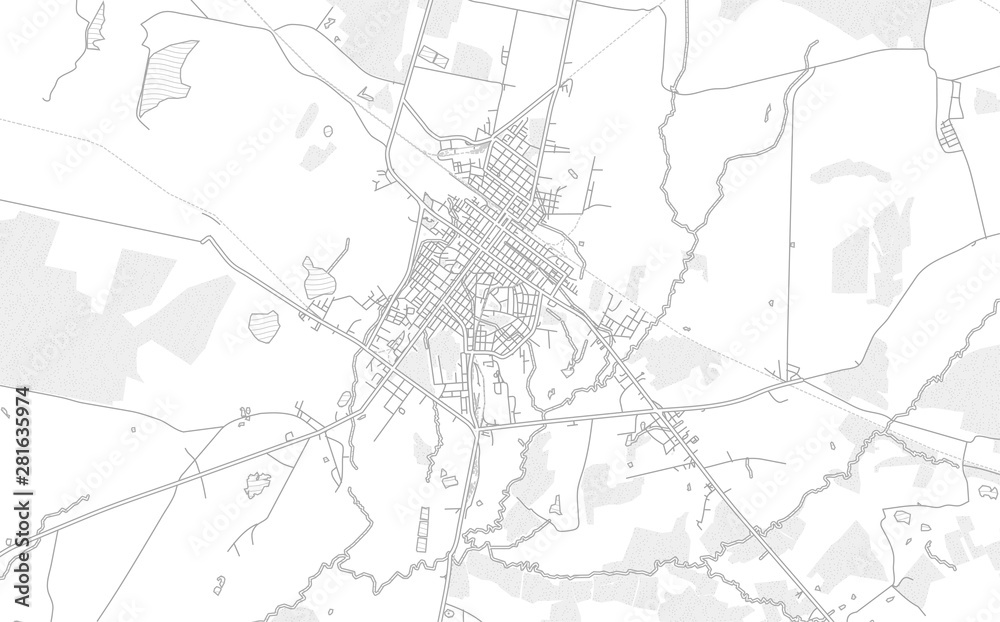 Florida, Camagüey, Cuba, bright outlined vector map Florida, Camagüey, Cuba, bright outlined vector map