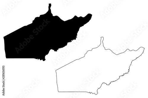 Makamba Province (Republic of Burundi, Provinces of Burundi, Southern region) map vector illustration, scribble sketch Makamba map