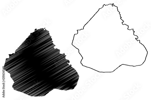 Matam Region (Regions of Senegal, Republic of Senegal) map vector illustration, scribble sketch Matam map.... photo