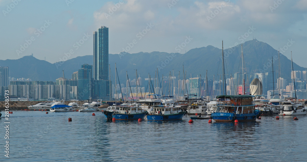  Hong Kong harbor, typhoon shelter