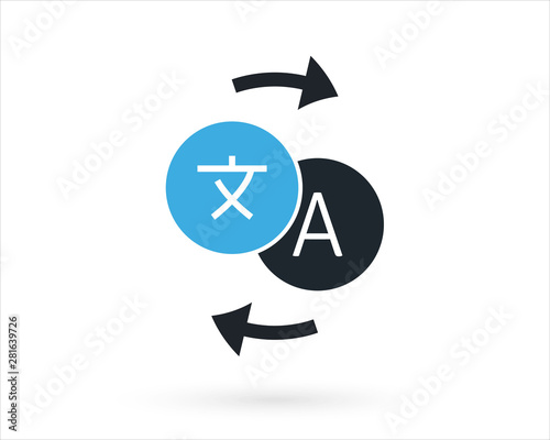 Translate icon. International communication translation concept. Language translation icons