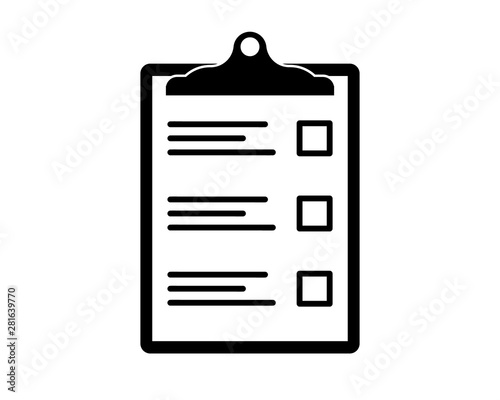 Checklist icon. Clipboard vector template. © SMUX