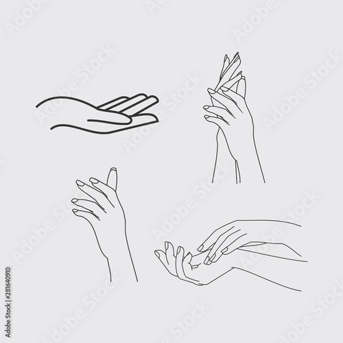 Hand Logo Template vector icon Business
