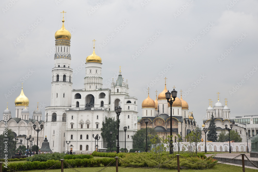 Eglises à bulbes dorés à Moscou, Russie