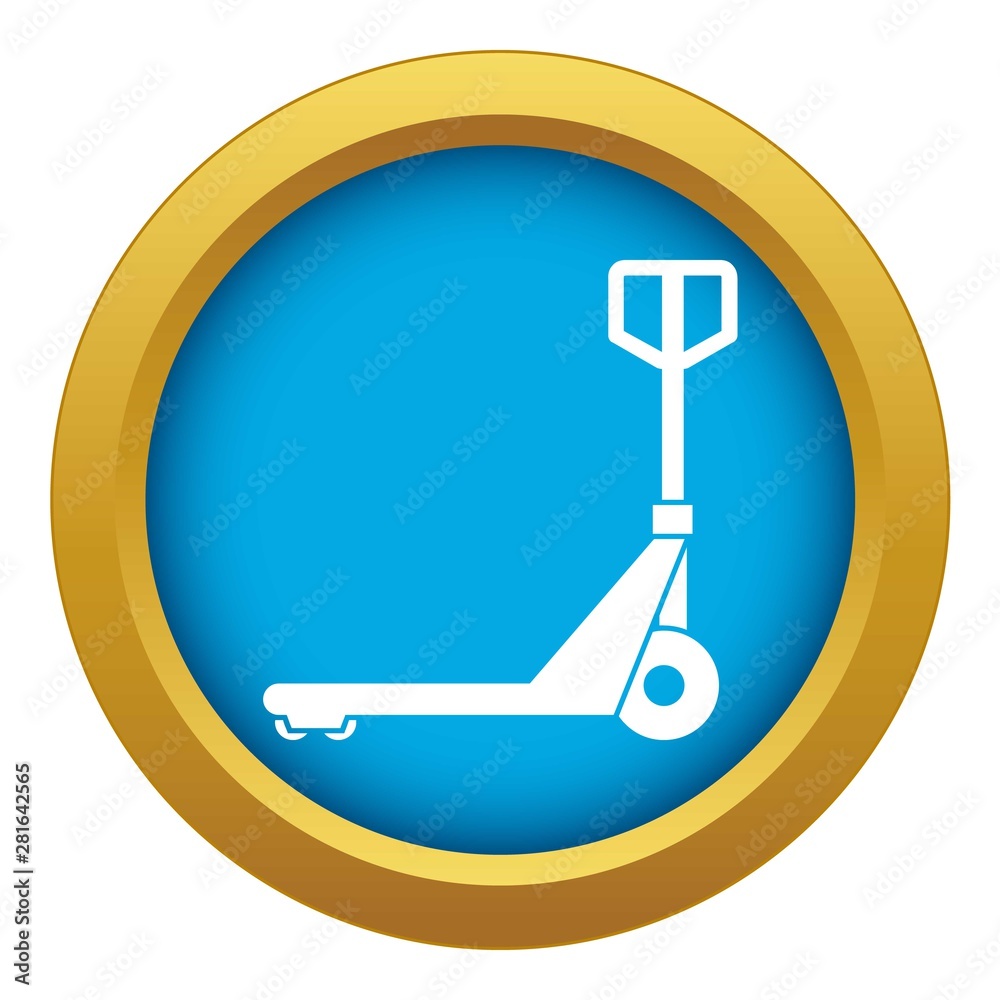Hand truck icon blue vector isolated on white background for any design Hand truck icon blue vector isolated on white background for any design