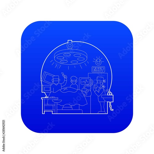 Surgical operation in hospital concept. Outline illustration of surgical operation in hospital vector concept for web