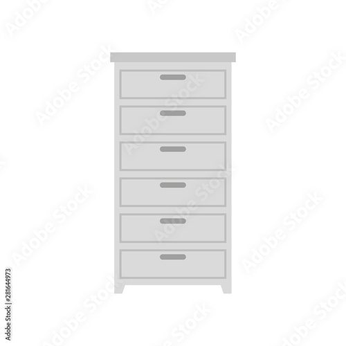 wooden drawer forniture isolated icon
