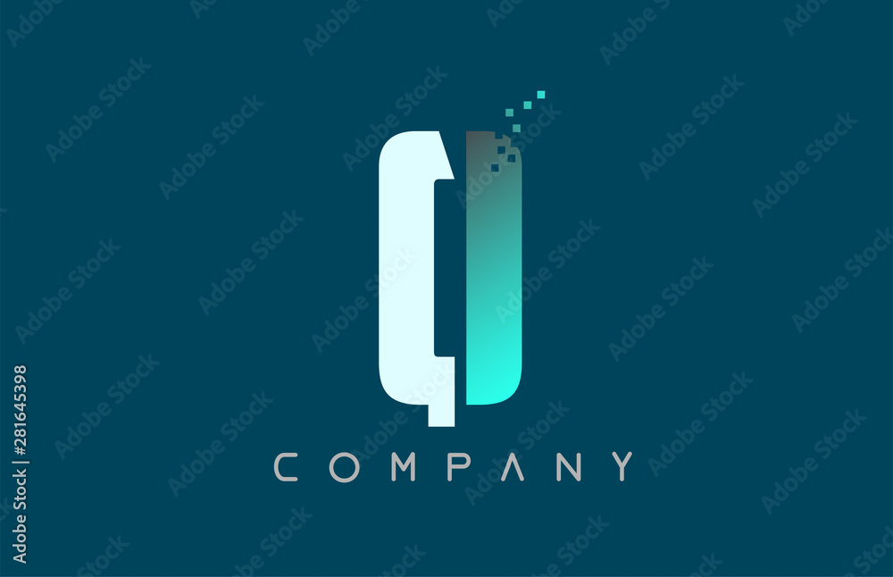 alphabet letter Q logo company icon design